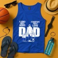 Dad A Sons First Hero Daughters First Love FatherS Day Gift Tank Top thumb 4