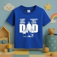 Dad A Sons First Hero Daughters First Love FatherS Day Gift Toddler T-Shirt thumb 3