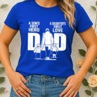 Dad A Sons First Hero Daughters First Love FatherS Day Gift Women's T-Shirt thumb 2
