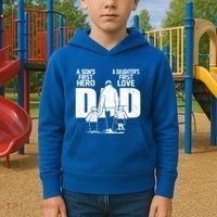 Dad A Sons First Hero Daughters First Love FatherS Day Gift Kids Hoodie thumb 2