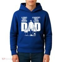 Dad A Sons First Hero Daughters First Love FatherS Day Gift Kids Hoodie thumb 4