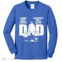 Dad A Sons First Hero Daughters First Love FatherS Day Gift Kids Long Sleeve Shirt thumb 0