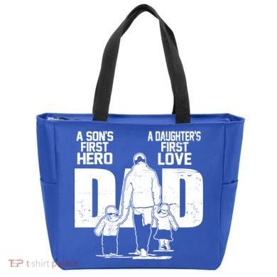 Dad A Sons First Hero Daughters First Love FatherS Day Gift Tote Bag