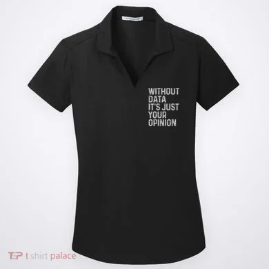 Data Analyst Statistic Statistician Funny Data Engineer Nerd Women's Dry Zone Grid Polo