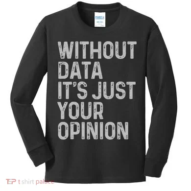 Data Analyst Statistic Statistician Funny Data Engineer Nerd Kids Long Sleeve Shirt