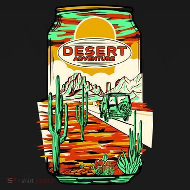Desert Adventure Soda Can Tie-Dye T-Shirt