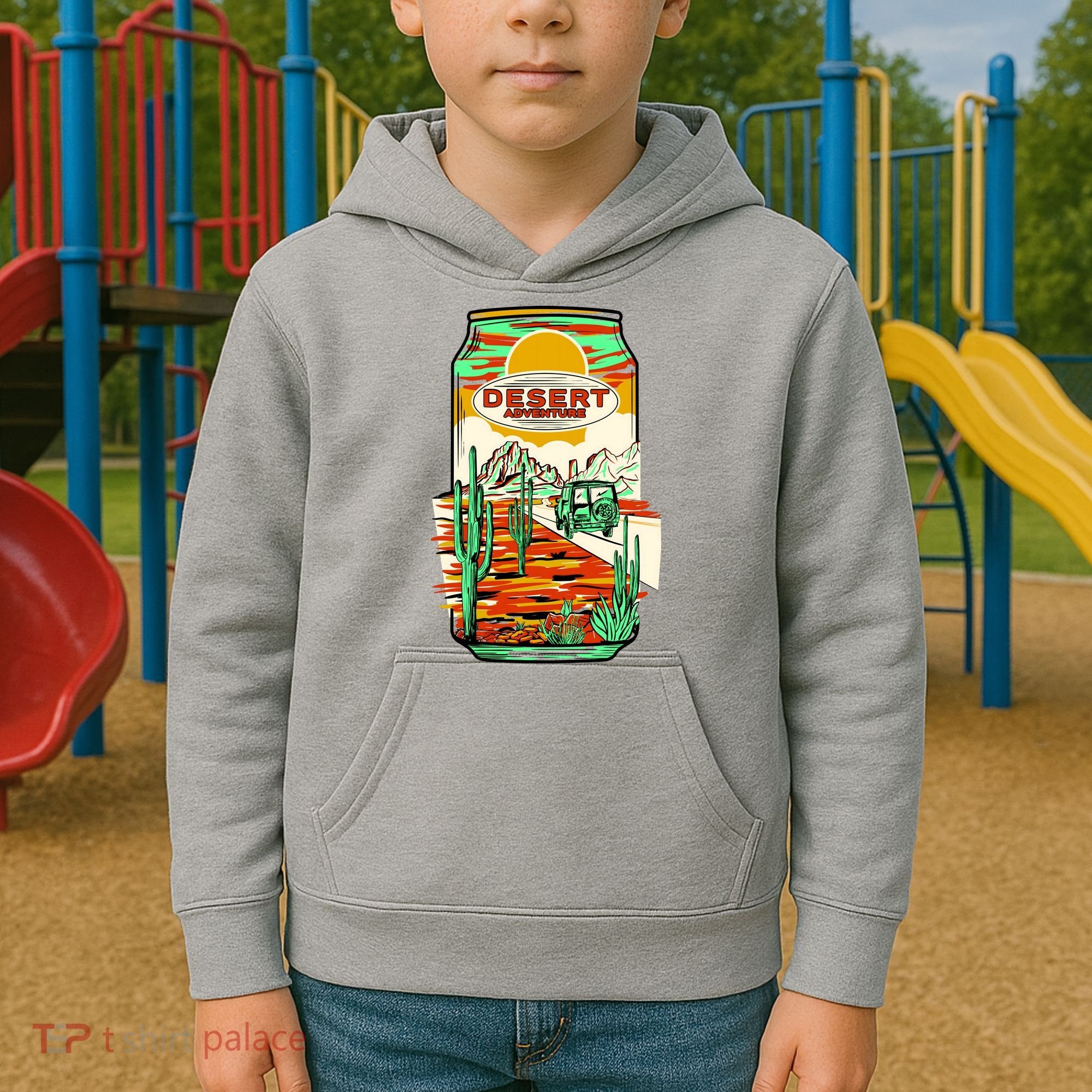 Desert Adventure Soda Can Kids Hoodie