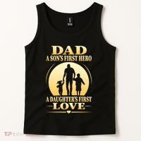 Dad A SonS First Hero A DaughterS First Love Tank Top thumb 2