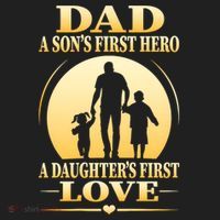 Dad A SonS First Hero A DaughterS First Love Golf Towel thumb 3