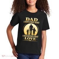Dad A SonS First Hero A DaughterS First Love Kids T-Shirt thumb 2