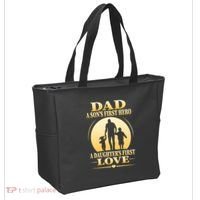 Dad A SonS First Hero A DaughterS First Love Tote Bag thumb 2