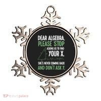 Dear Algebra Stop Asking Me To Find Your X Maths Joke Gift Ornament thumb 0