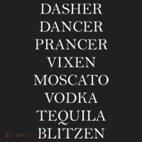 Dasher Dancer Prancer Vixen Moscato Vodka Tequila Blitzen Christmas Beanie thumb 2