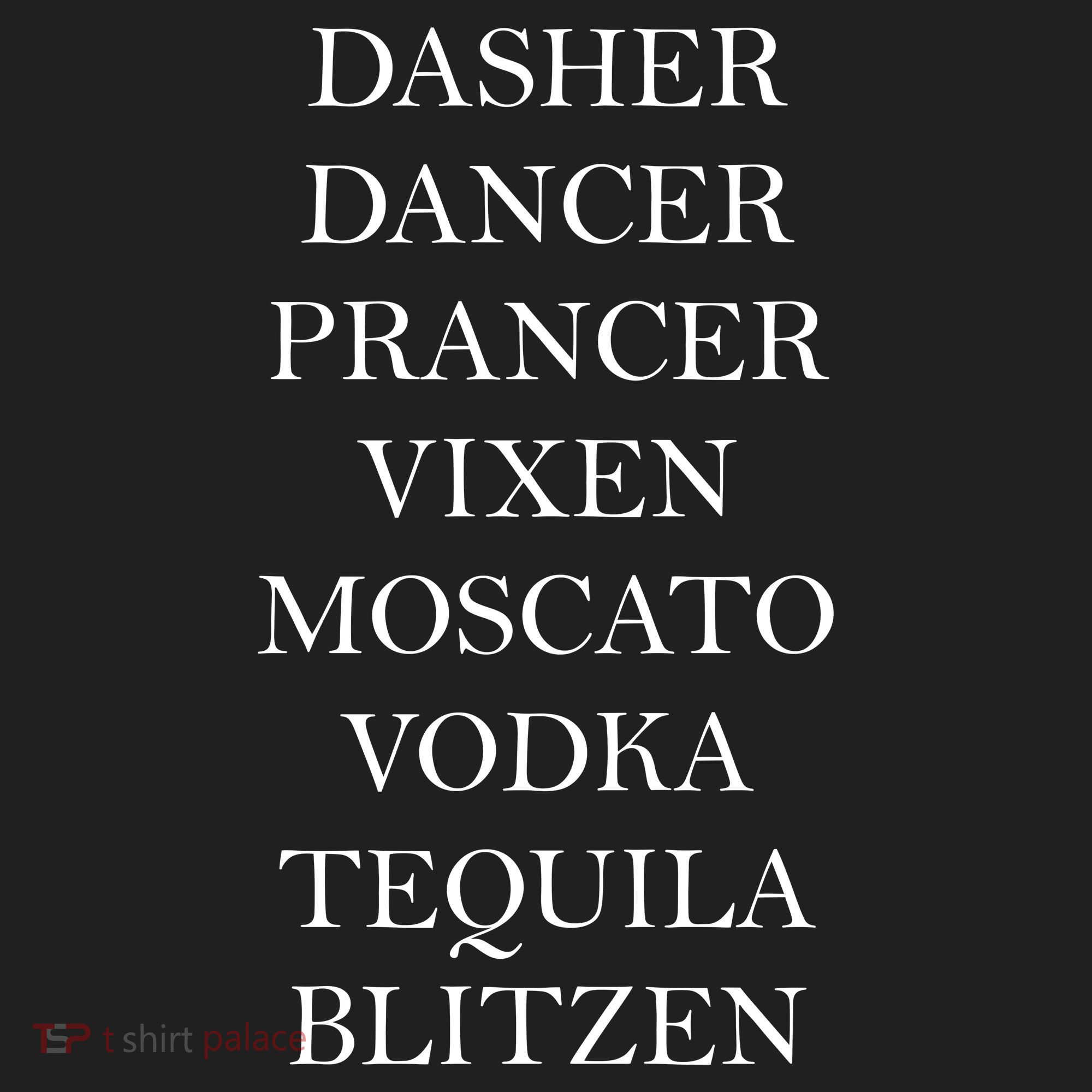 Dasher Dancer Prancer Vixen Moscato Vodka Tequila Blitzen Christmas Beanie