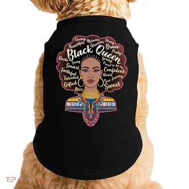 Dashiki Black Queen Doggie Tank