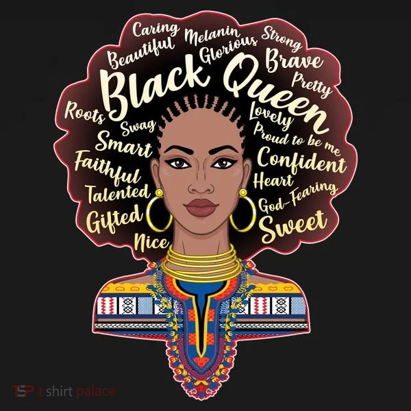 Dashiki Black Queen Doggie Tank