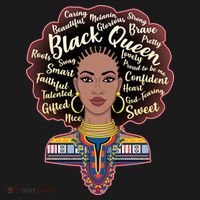 Dashiki Black Queen T-Shirt thumb 7