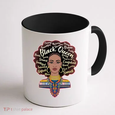 Dashiki Black Queen Coffee Mug back