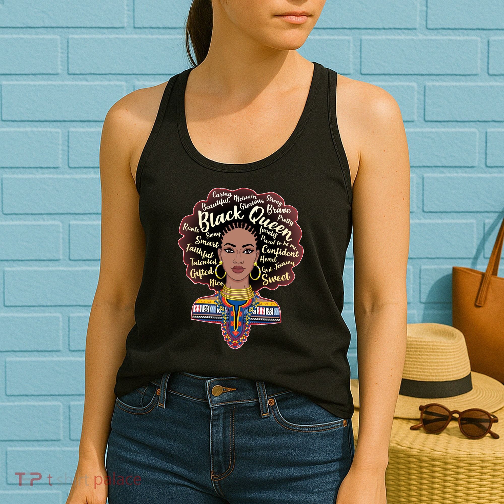 Dashiki Black Queen Women's Tank Top