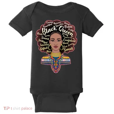 Dashiki Black Queen Baby Bodysuit