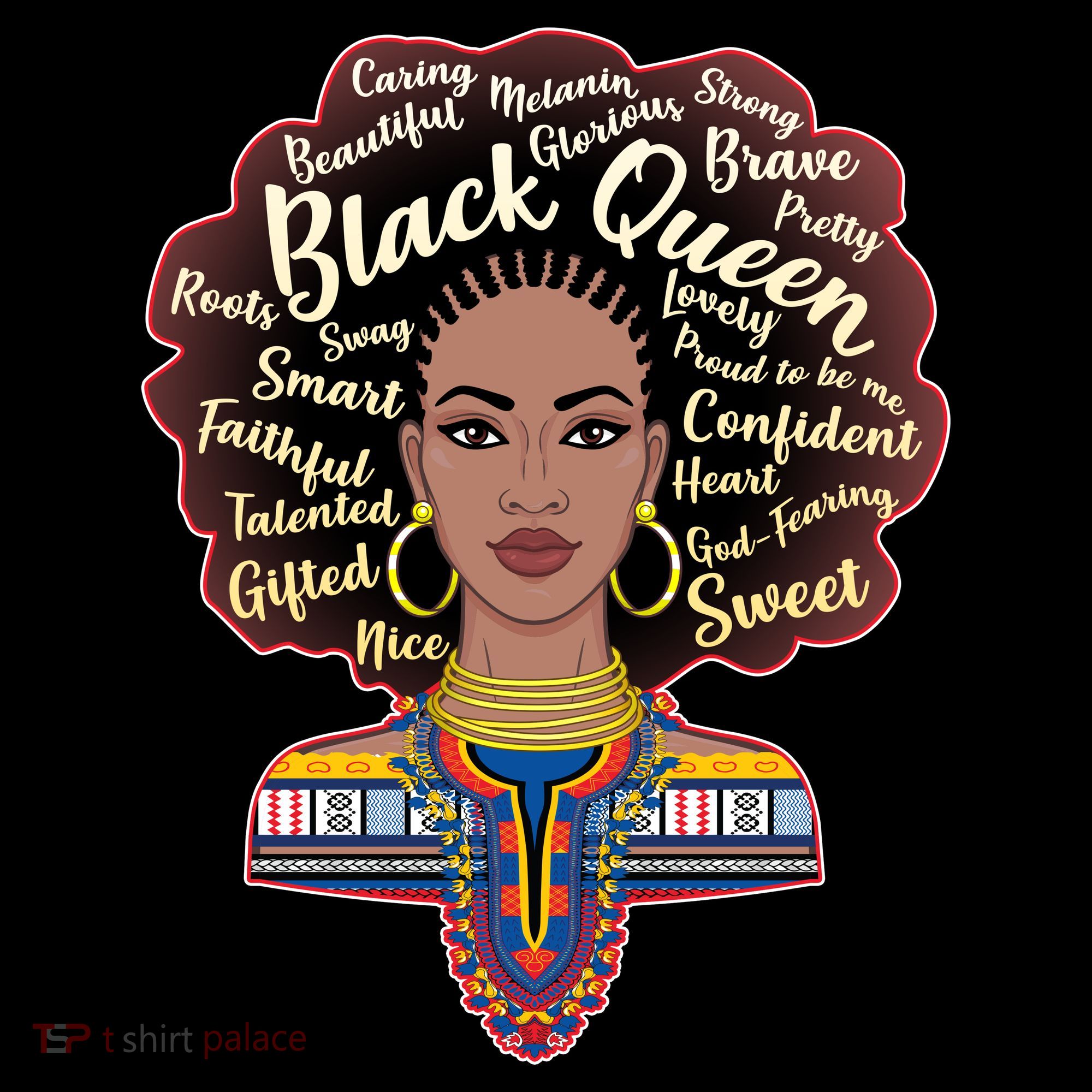 Dashiki Black Queen Toddler Hoodie