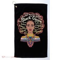 Dashiki Black Queen Golf Towel thumb 0