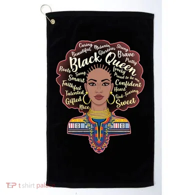 Dashiki Black Queen Golf Towel