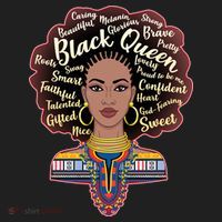 Dashiki Black Queen Golf Towel thumb 3