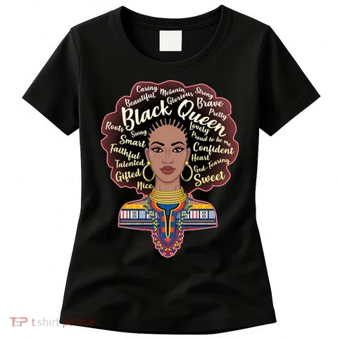 Dashiki Black Queen Women's T-Shirt in the selected color