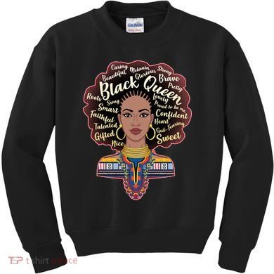 Dashiki Black Queen Kids Sweatshirt