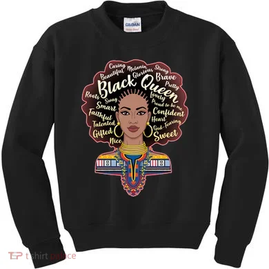 Dashiki Black Queen Kids Sweatshirt