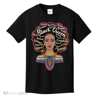 Dashiki Black Queen Kids T-Shirt