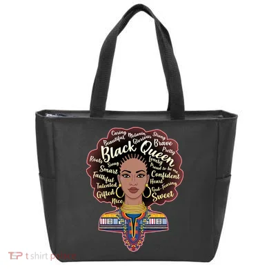 Dashiki Black Queen Tote Bag