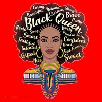 Dashiki Black Queen Santa Hat thumb 1