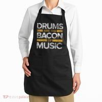 Drums Are The Bacon Of Music Drummer Drums Apron thumb 2