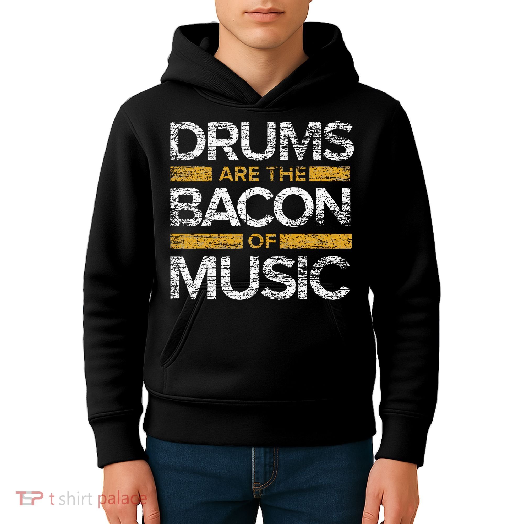Drums Are The Bacon Of Music Drummer Drums Kids Hoodie