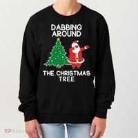 Dabbing Around The Christmas Tree Women's Sweatshirt thumb 0