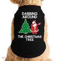 Dabbing Around The Christmas Tree Doggie Tank thumb 0