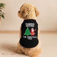 Dabbing Around The Christmas Tree Doggie Tank thumb 2