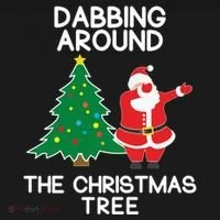 Dabbing Around The Christmas Tree Doggie Tank thumb 4