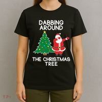Dabbing Around The Christmas Tree T-Shirt thumb 4