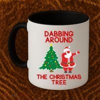 Dabbing Around The Christmas Tree Coffee Mug thumb 2