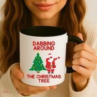 Dabbing Around The Christmas Tree Coffee Mug thumb 3