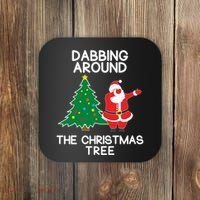Dabbing Around The Christmas Tree Coaster thumb 0