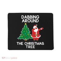 Dabbing Around The Christmas Tree Mousepad thumb 0