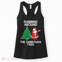 Dabbing Around The Christmas Tree Women's Tank Top thumb 0