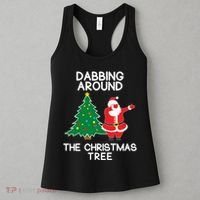 Dabbing Around The Christmas Tree Women's Tank Top thumb 3