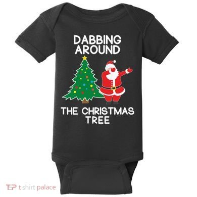 Dabbing Around The Christmas Tree Baby Bodysuit