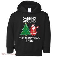 Dabbing Around The Christmas Tree Toddler Hoodie thumb 0