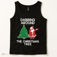 Dabbing Around The Christmas Tree Tank Top thumb 2